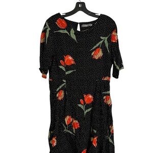 Floral Black Dress